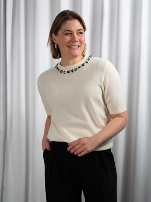 ONE and OTHER Tone Knitted Top Winter White