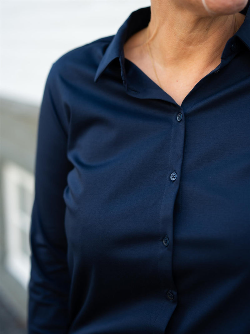 Mos Mosh Tina Jersey Shirt Maritime Blue