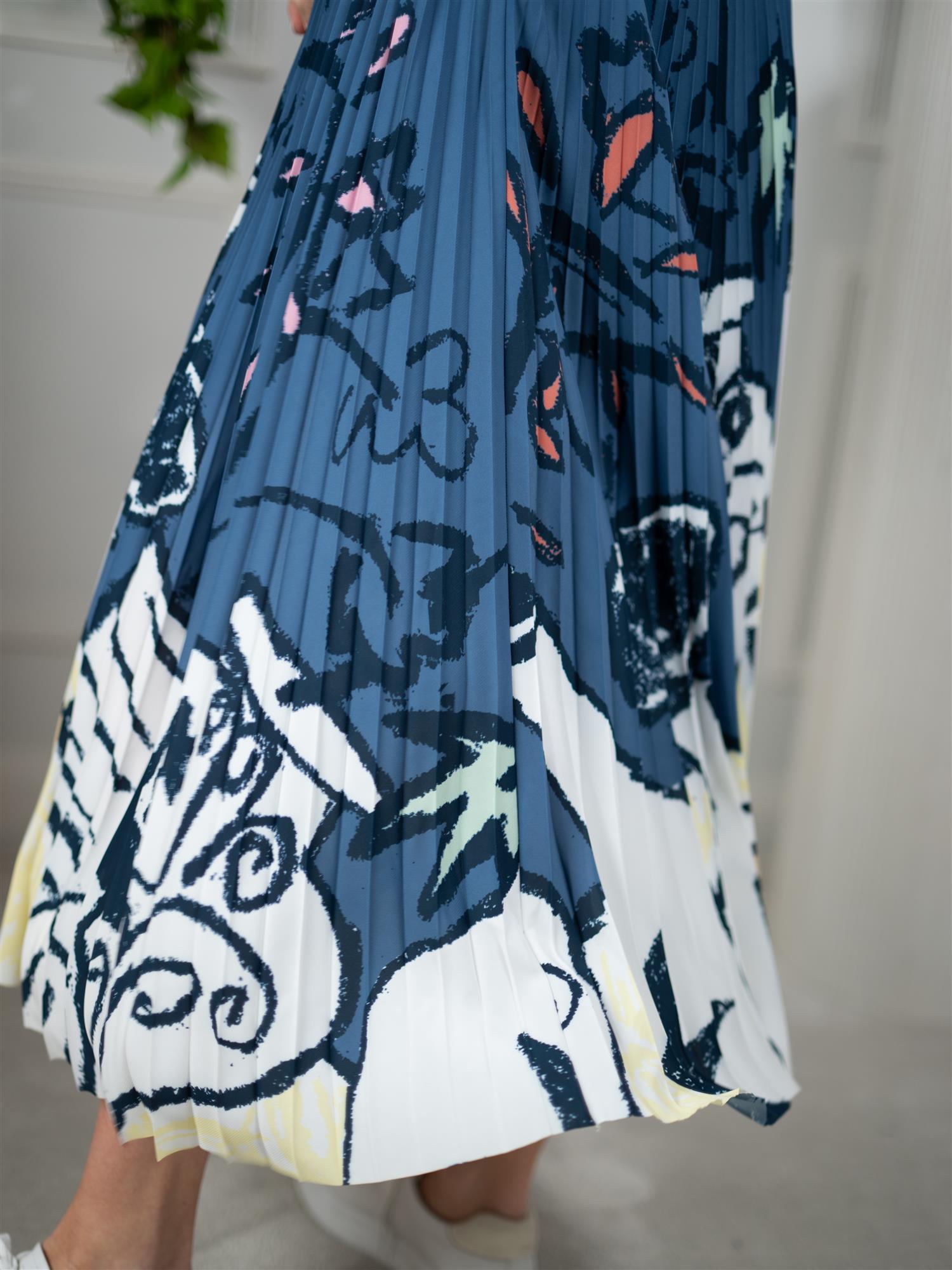 Munthe Charming Skirt Print Blue