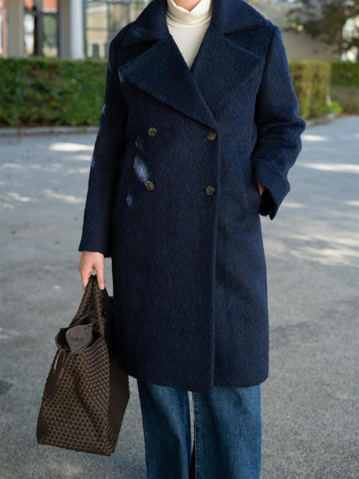 Mohair Coat Anke Medium Blue