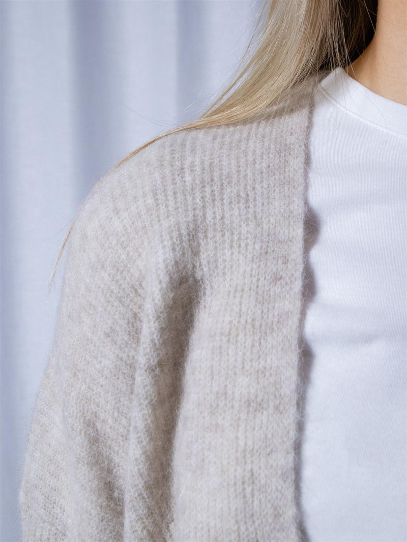 Mos Mosh Thora Relax Knit Cardigan Feather Grey
