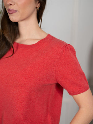 Dear Dharma Anne Puff Tee Coral