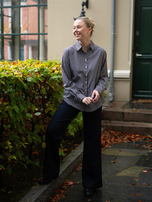 Camilla Pihl Fritilia Shirt Dark Brown Strip