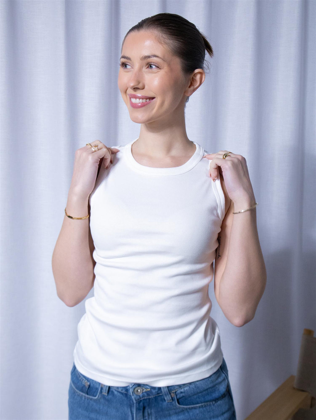 Gant High Neck Rib Tank Top