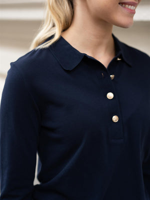 Gant Reg Ls Pique Polo Evening Blue