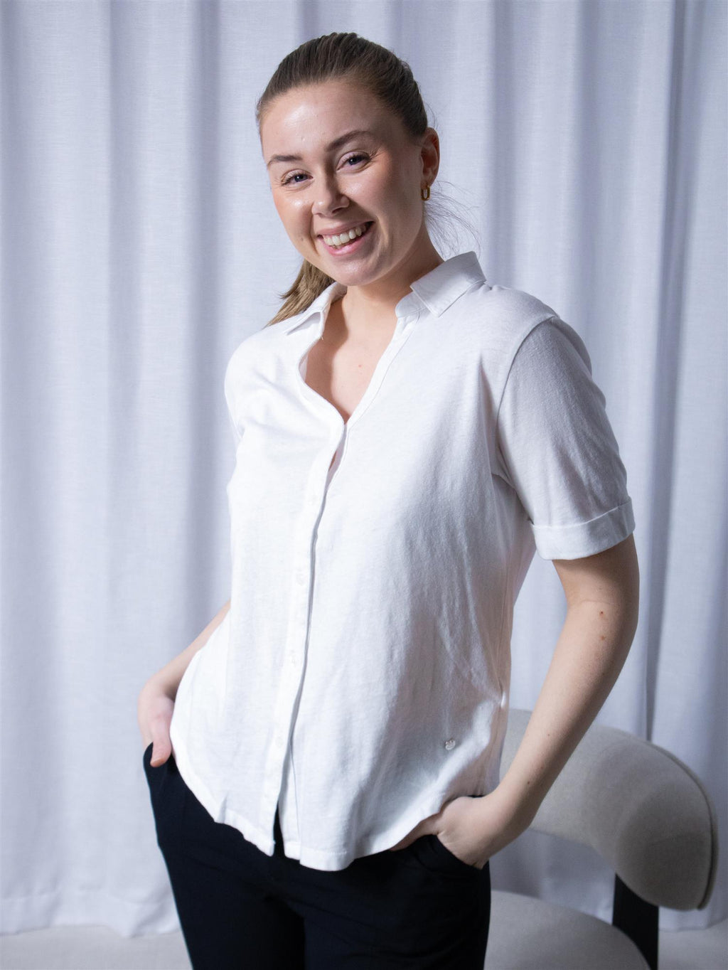 Mos Mosh Aila SS Jersey Shirt White