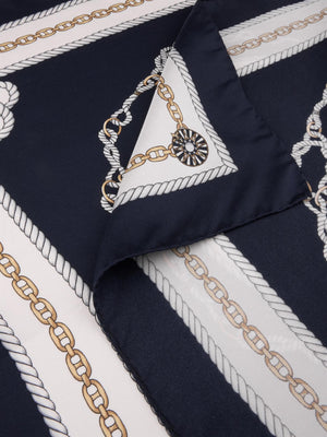 Stenströms Scarf 50x50 Navy Pattern