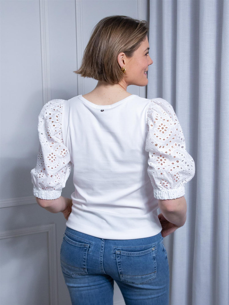 Mos Mosh Puffy O-SS Tee White