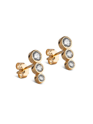 Enamel Trinity CZ Studs