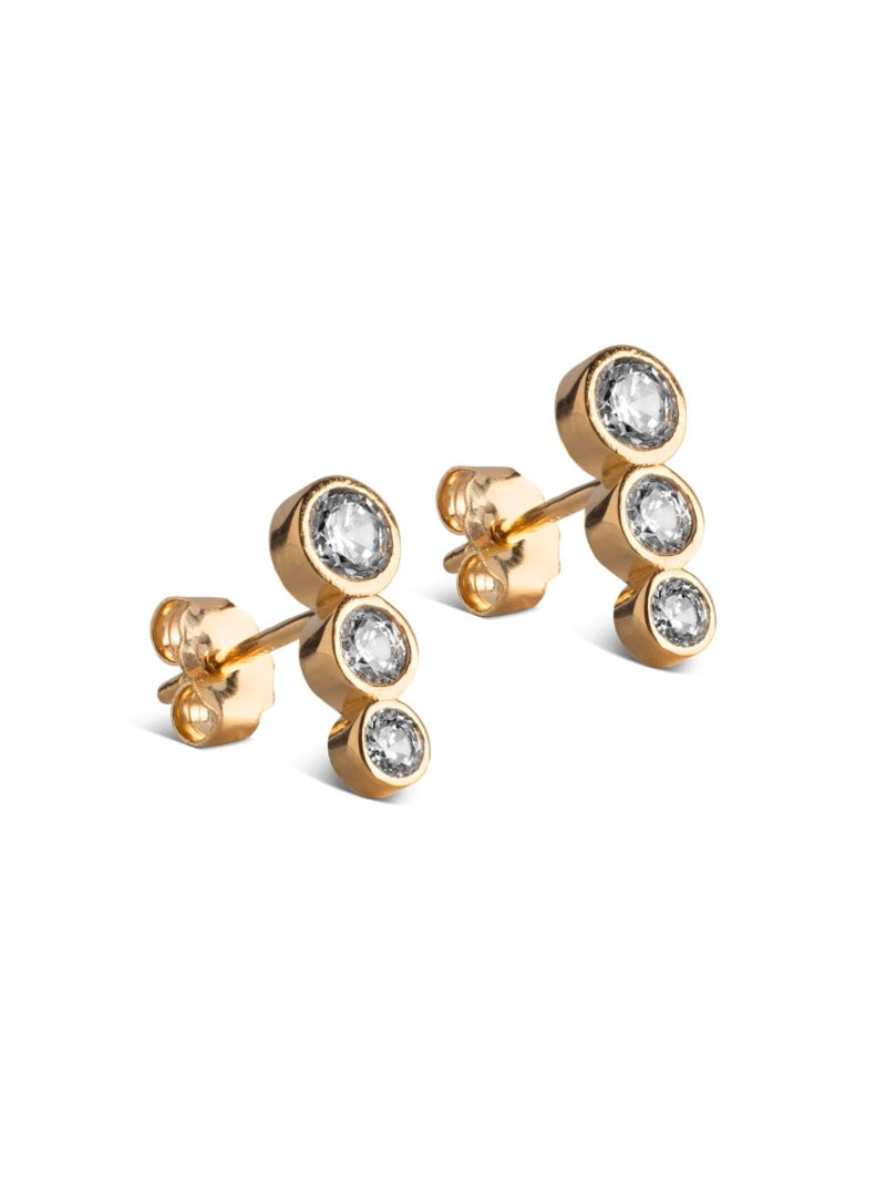 Enamel Trinity CZ Studs