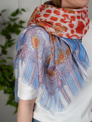 Mala Alisha Scarf LUX Linen Blue