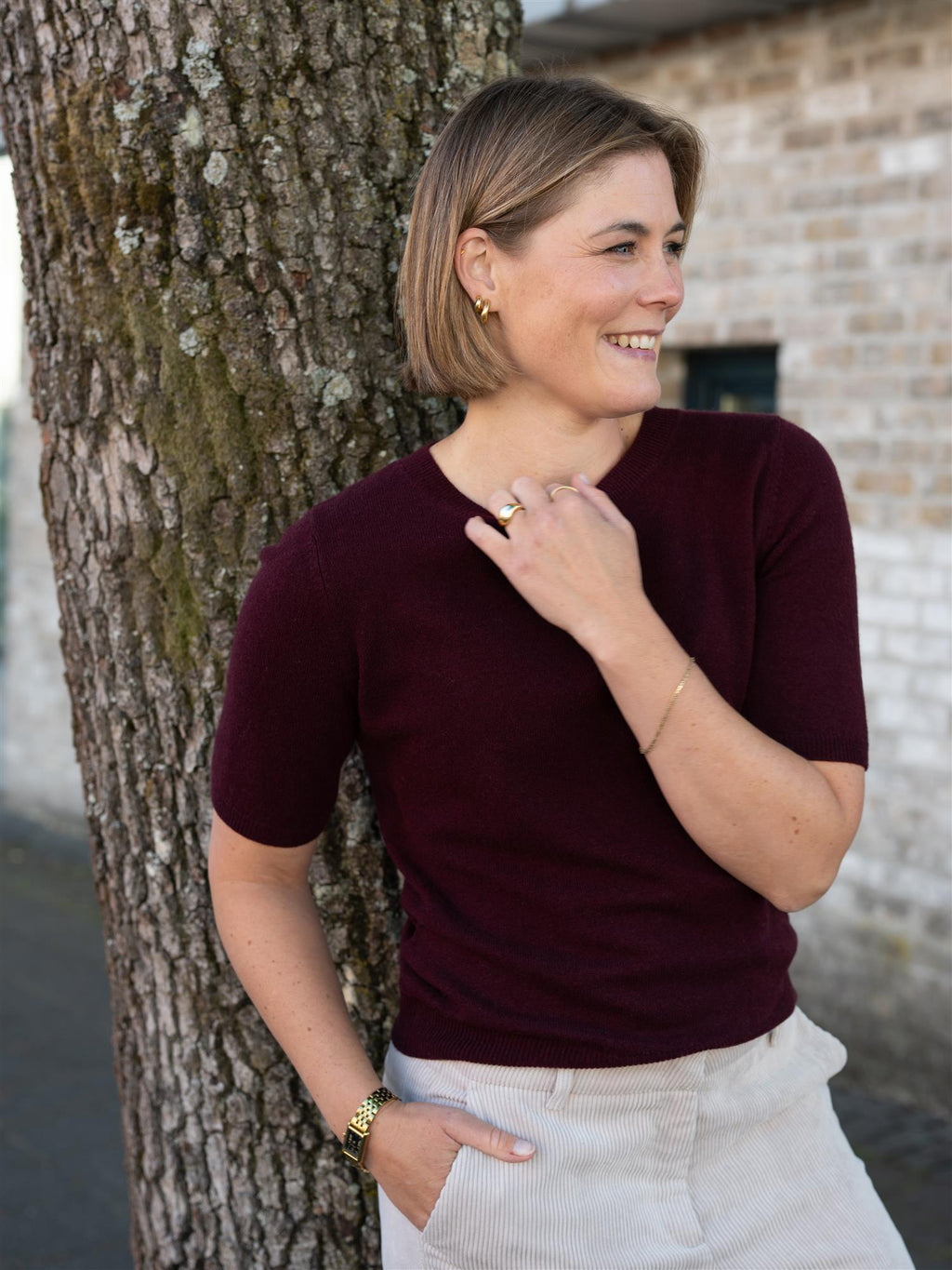 Dear Dharma Marthe Tee Plum
