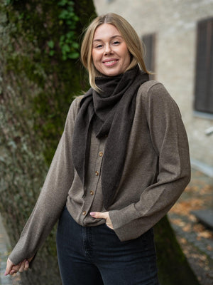 Christian Aks Mira Wool Cash Scarf Espresso