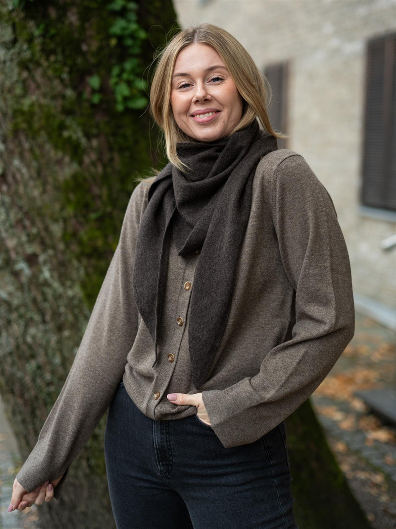 Christian Aks Mira Wool Cash Scarf Espresso