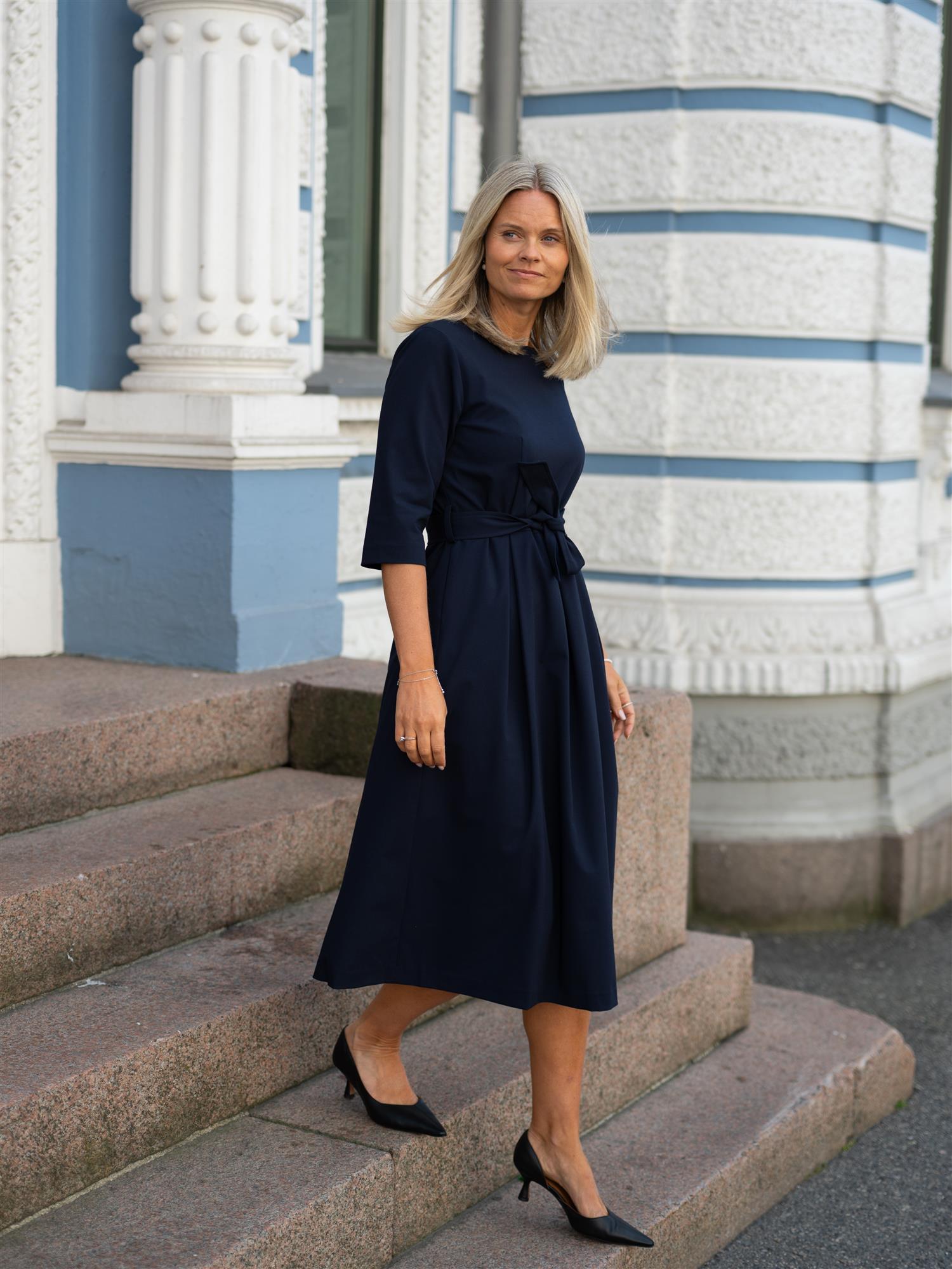 Mana Dress Dark Navy Blue
