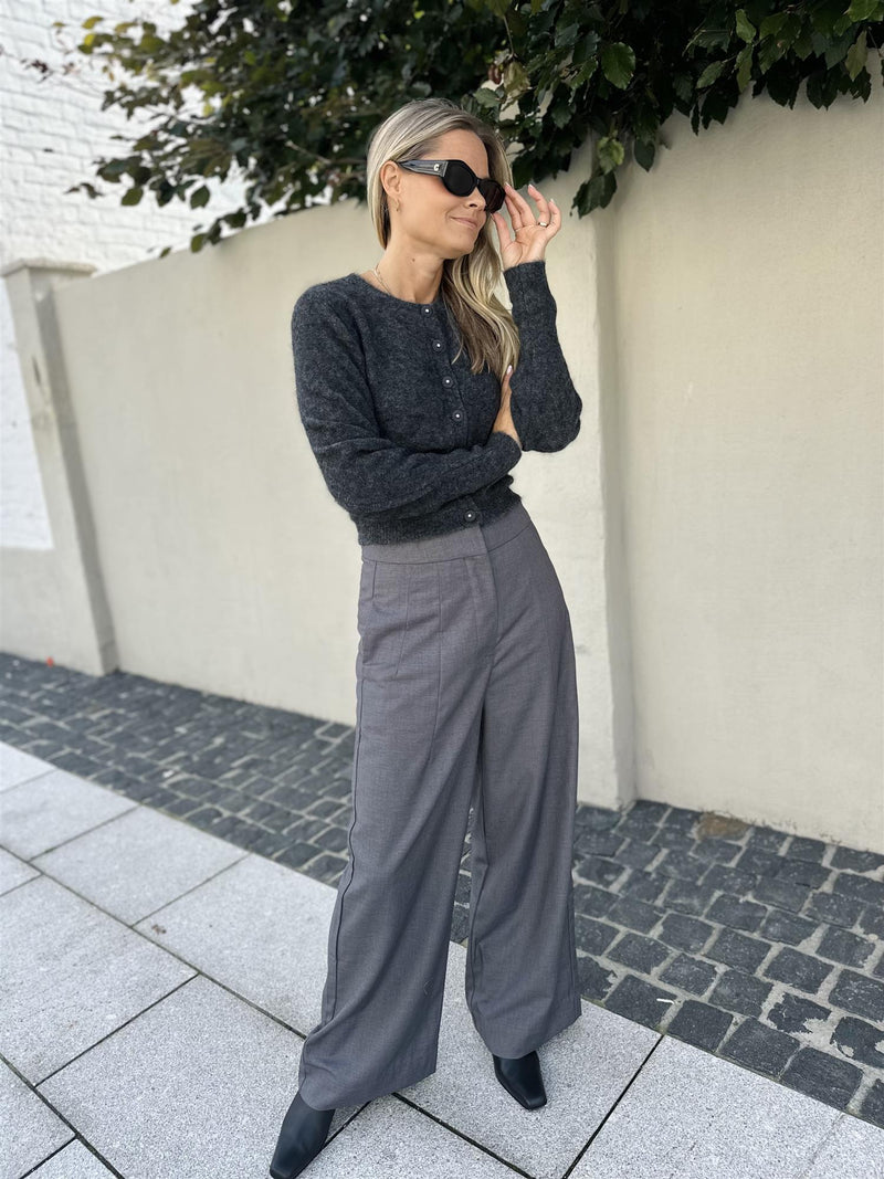 Cathrine Hammel Light Wool highwaist pant Grey melange