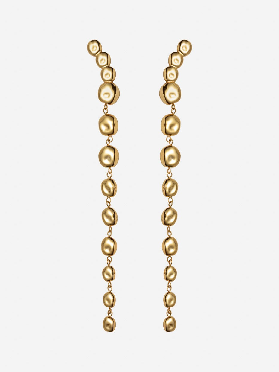 Camilla Pihl The Long Pebble Earrings Gold - 0