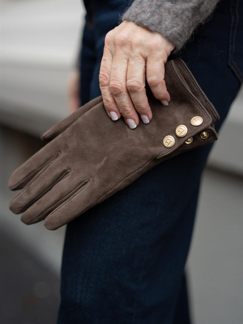 Busnel Cara Suede Gloves Espresso