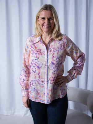 Hale Bob Nia Linen Blouse