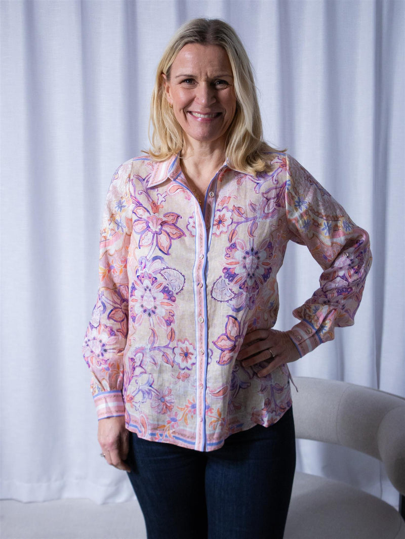 Hale Bob Nia Linen Blouse