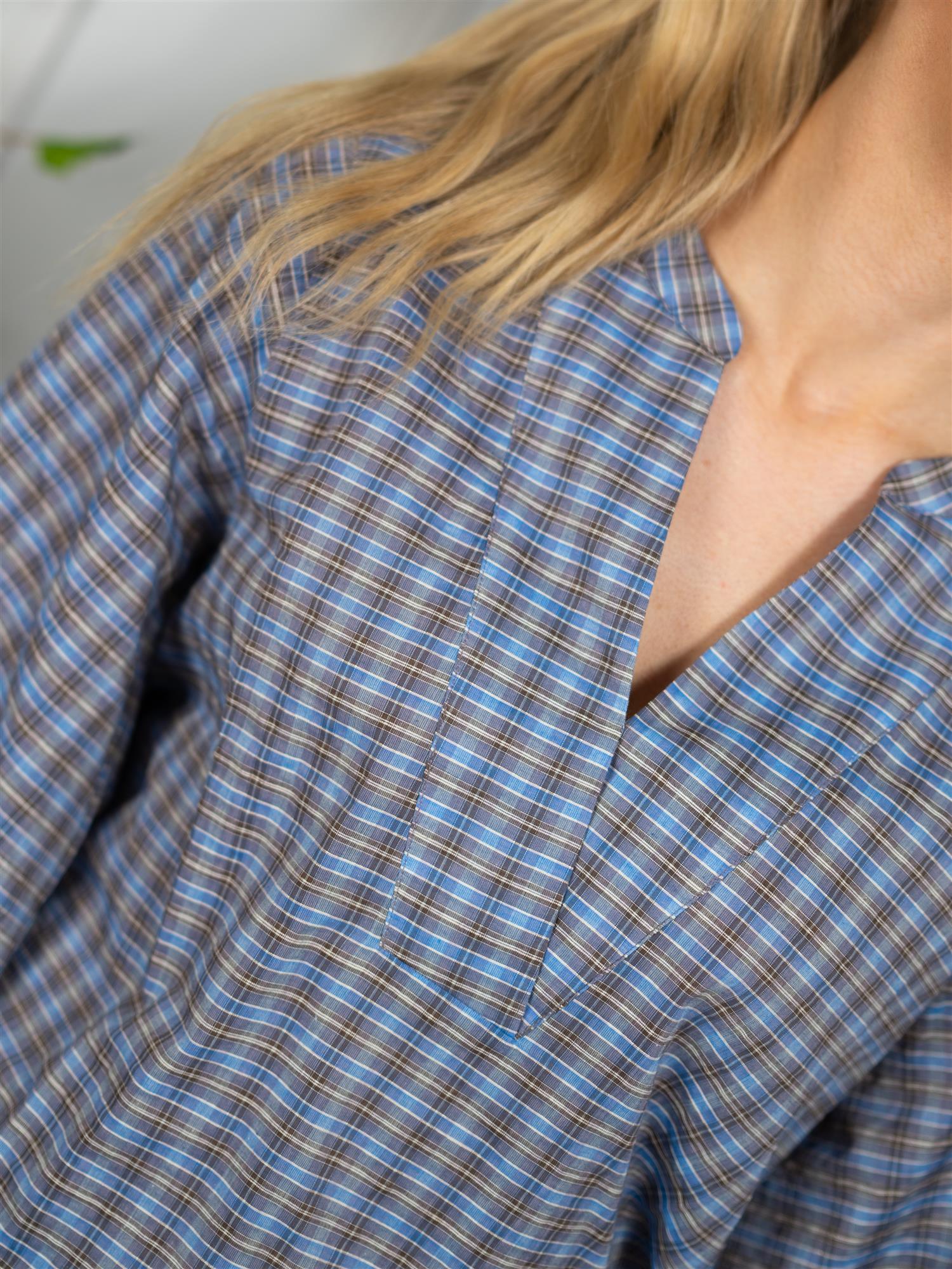 MMYen Check Blouse