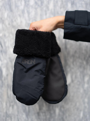 BRGN Puffer Mittens New Black
