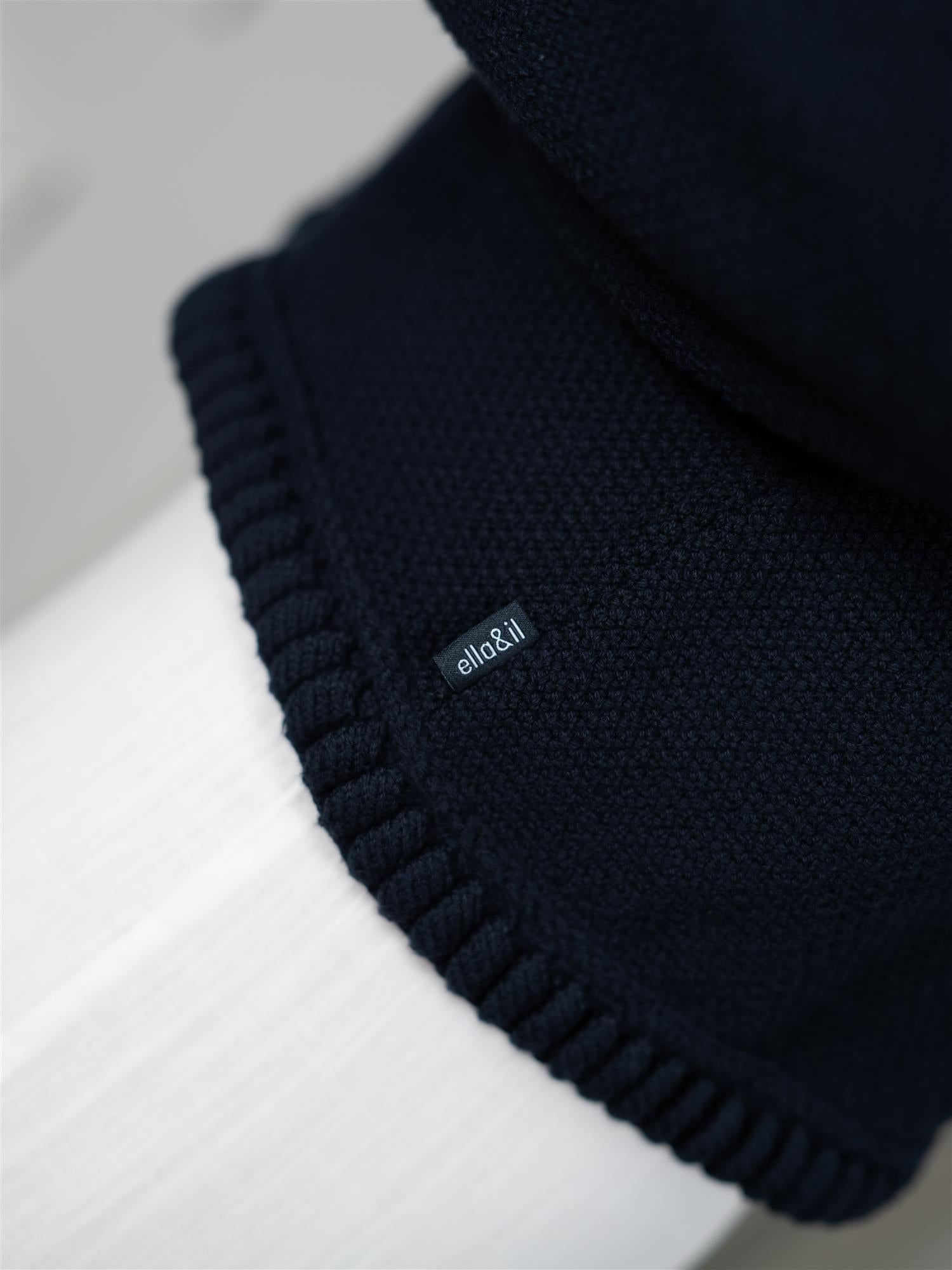 Ella&il Claire Cotton Cardigan Navy