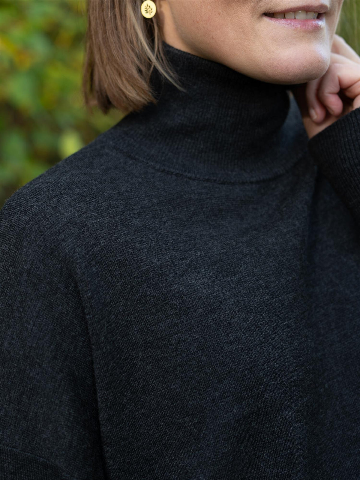 Fernanda Merino Sweater Dark Grey Melange