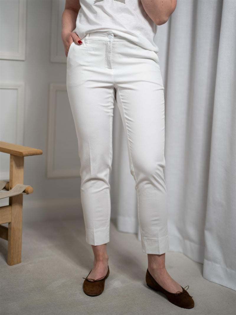 Cambio Stella Cropped White