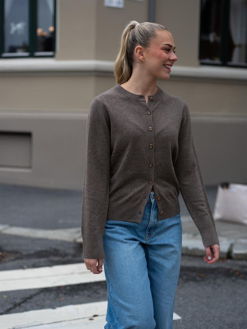Christian Aks Diana Wool Cash Cardigan Cappucino