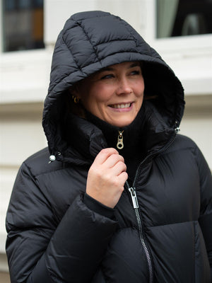 Colmar Long Quilted Jacket With Detacheable Hood