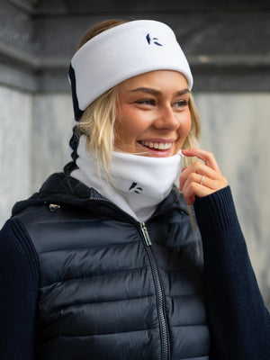 Kibo Classic Stripe Neckband White w/Navy