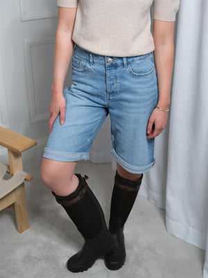 Mos Mosh Mathilde Denim Shorts Light Blue