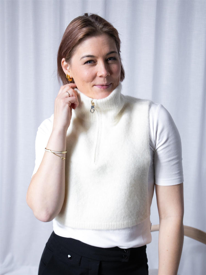 Ella&il Belinda Chunky High Neck Bright White