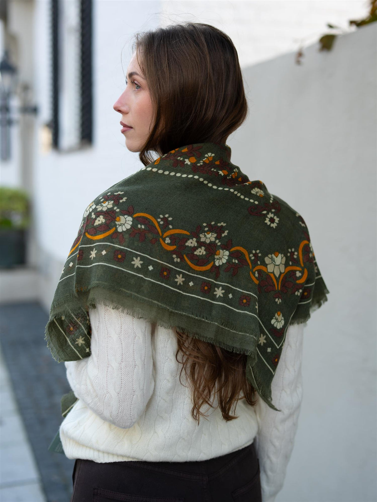Scarf Secret Garden Golden Green