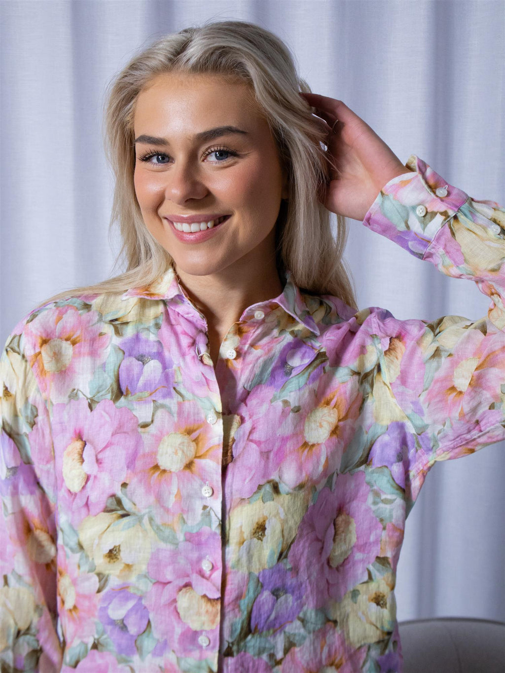 Stenströms Siri Shirt Light Pink Pattern