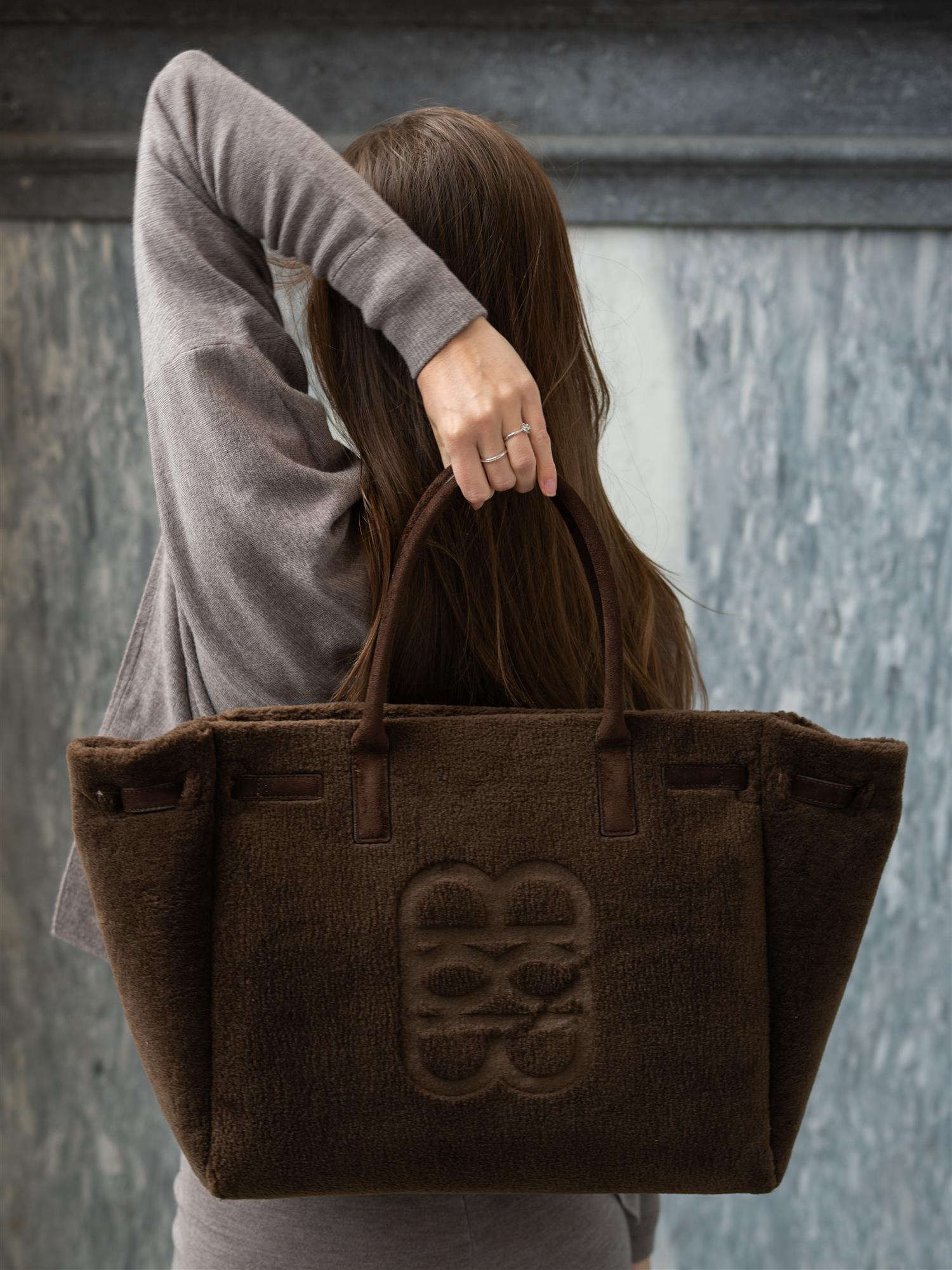 Lykke Shearling Bag Brown