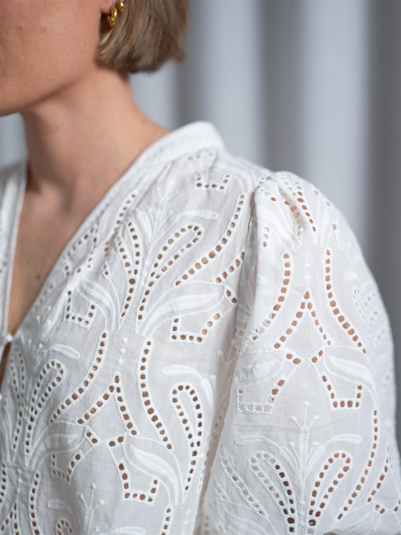 Mos Mosh Tazzin Caza Blouse White