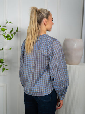 MMYen Check Blouse