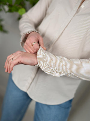 Mos Mosh MMMattie Flip Stripe Shirt Safari