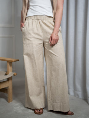 Christian Aks Luna Linen Trouser Sand