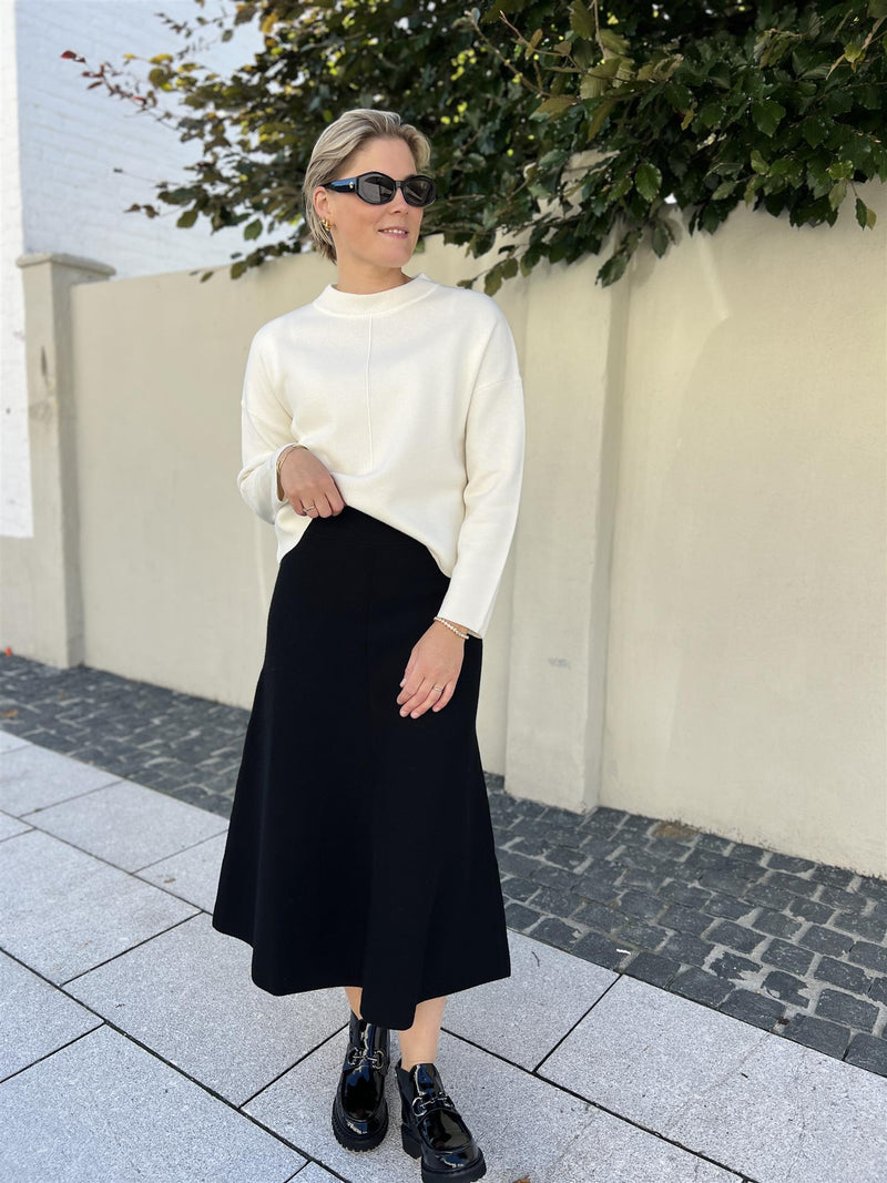 Christian Aks Viola Merino Sweater Eggshell