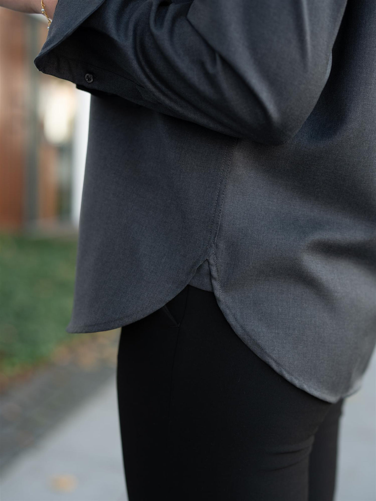 Liv Wool Shirt Stone Grey