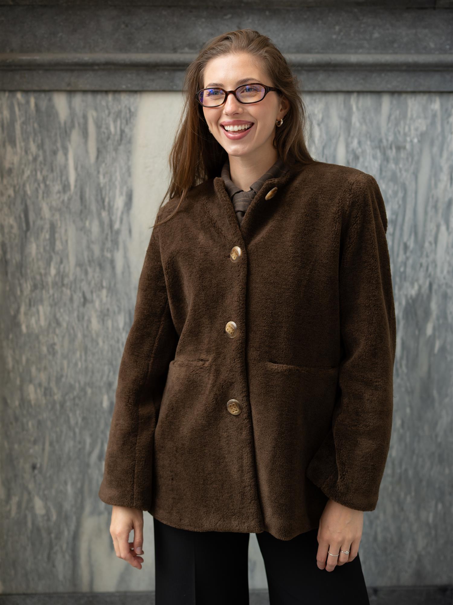 Helena Shearling Jacket Brown