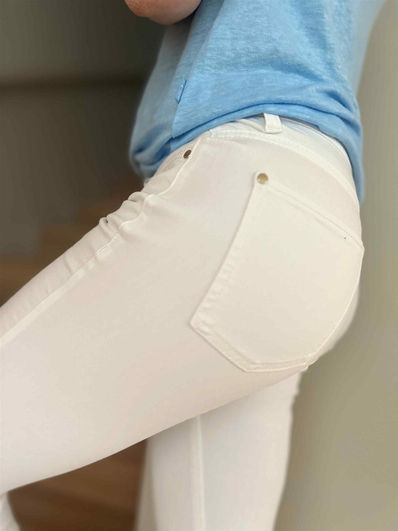 Cambio Paris Capri White Denim