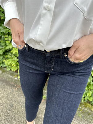Cambio Piper cropped Blue Denim