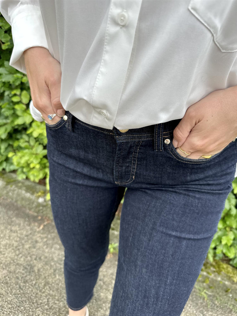 Cambio Piper cropped Blue Denim