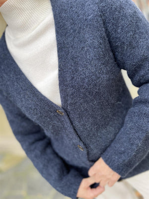 Gant Hairy Texture V-Neck Cardigan