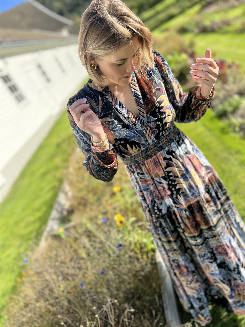Hale Bob Brooklyn Long Dress Silk-Vis