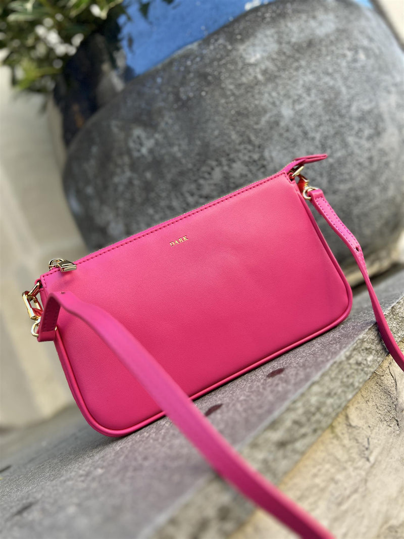 Dark Leather Mini Bag Nappa Rosa